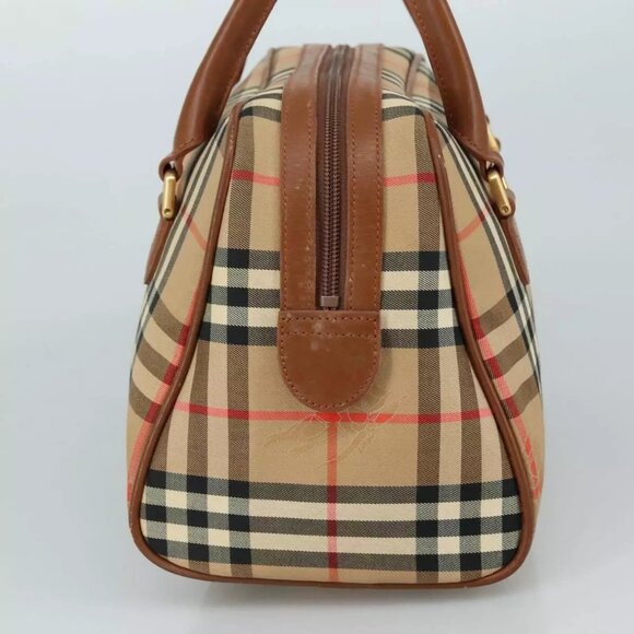 Burberrys Nova Check Hand Bag Canvas Beige Auth - Picture 13 of 16